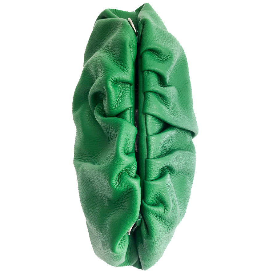 NUVOLA-M-BAG-borsa-clutch-vista-sopra-vitello-verde