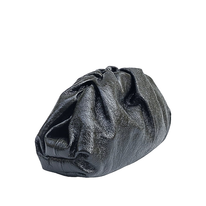 NUVOLETTA-BAG-borse-pochette-vista-laterale-laminato-nero