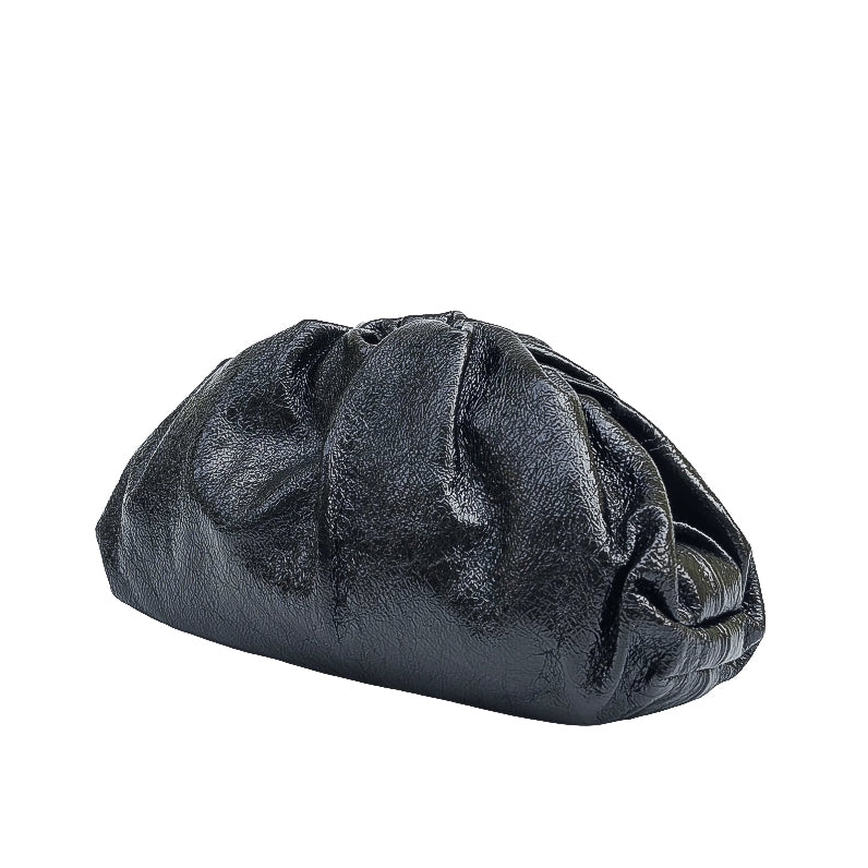 NUVOLETTA-BAG-borse-pochette-vista-laterale-avanti-laminato-nero