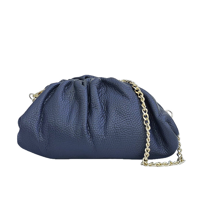 NUVOLETTA-BAG-borse-pochette-vista-frontale-tracolla-vitello-blu-navy