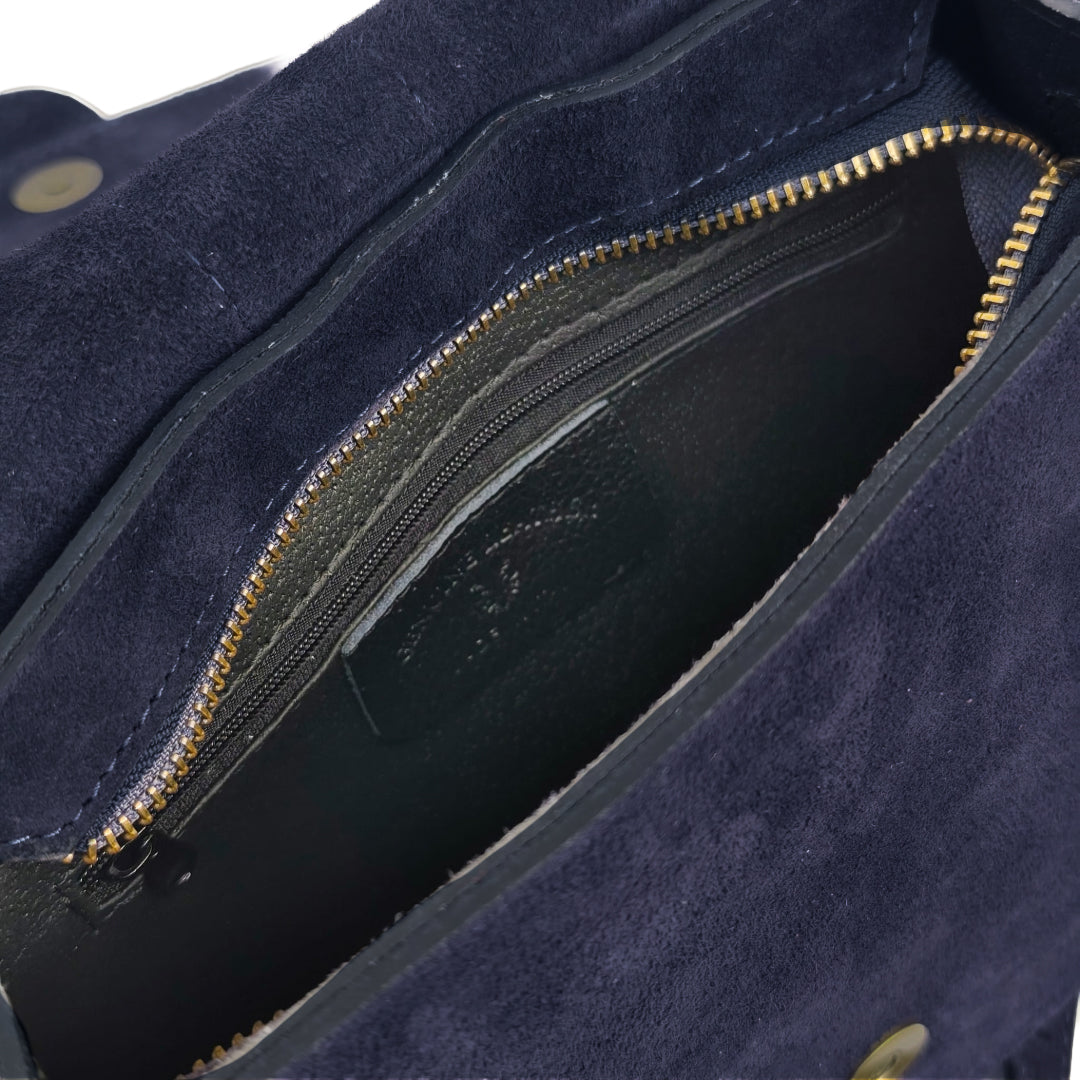 Ofelia Bag Camoscio Blu Navy