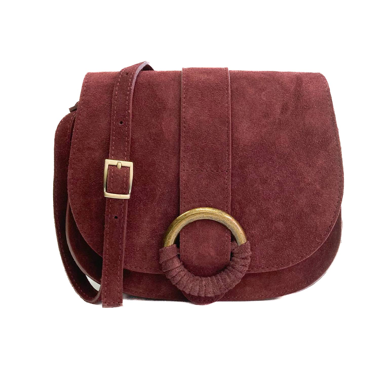 OFELIA-BAG-accessori-borsa-vista-frontale-tracolla-camoscio-bordeaux