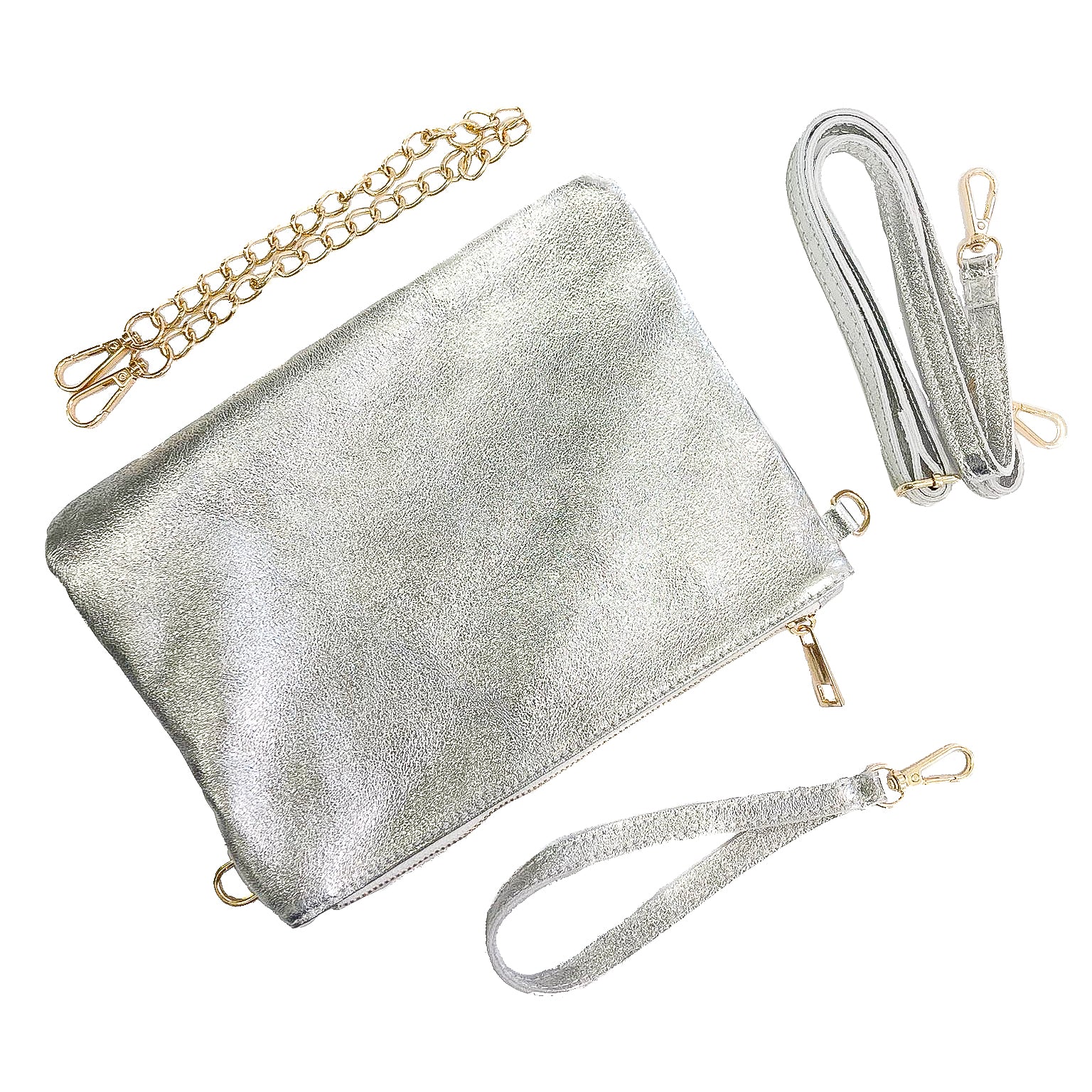 OLIVIA-BAG-borse-pochette-vista-sopra-completa-laminato-argento