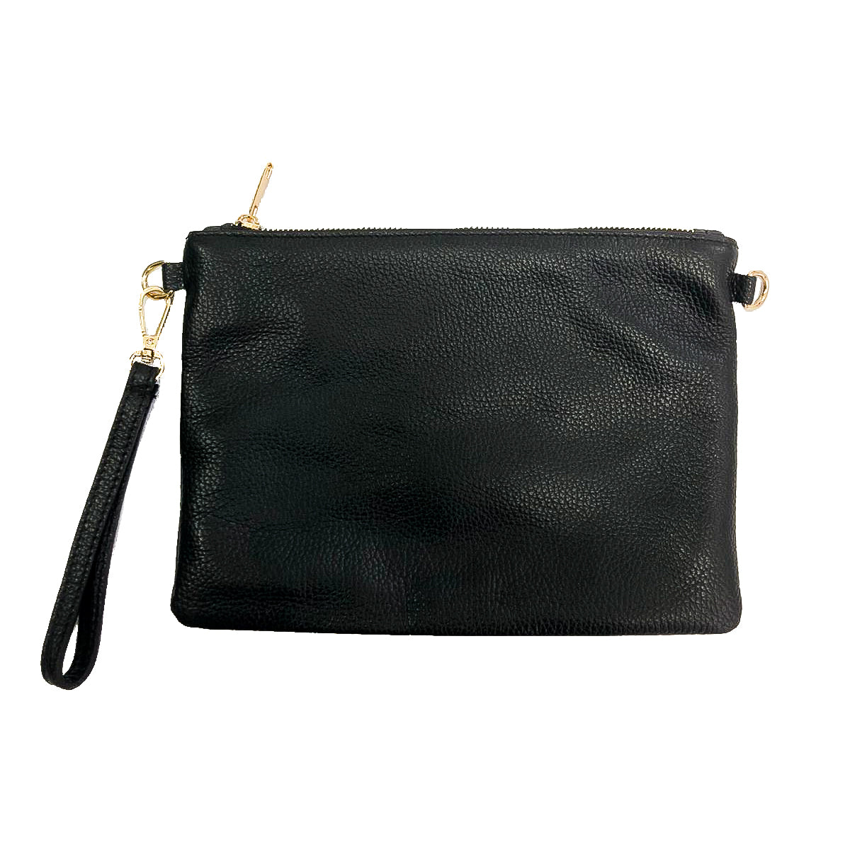 OLIVIA-BAG-borse-pochette-vista frontale-manichetto-vitello-nero