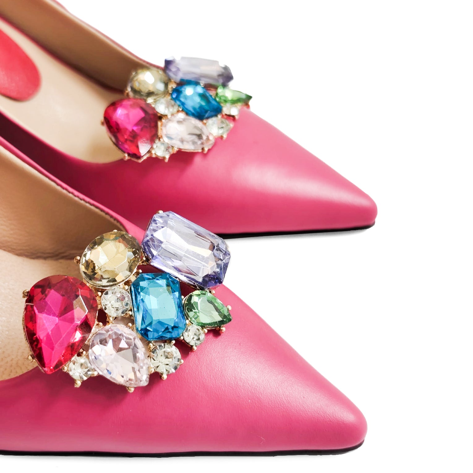 PIETRE-COLORATE-F-accessori-clip-vista-indossata-paio-laterale-metallo-oro-multicolor