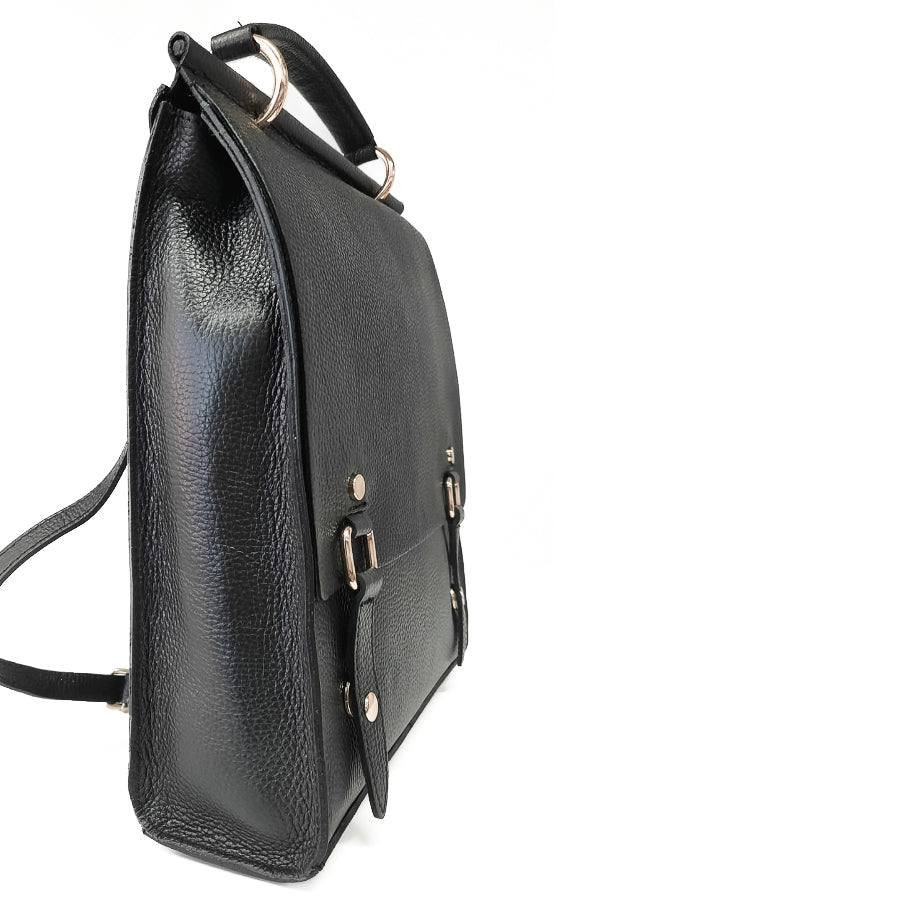 SAUSALITO-BAG-borse-zaino-a-cartella-vista-laterale-vicino-vitello-nero