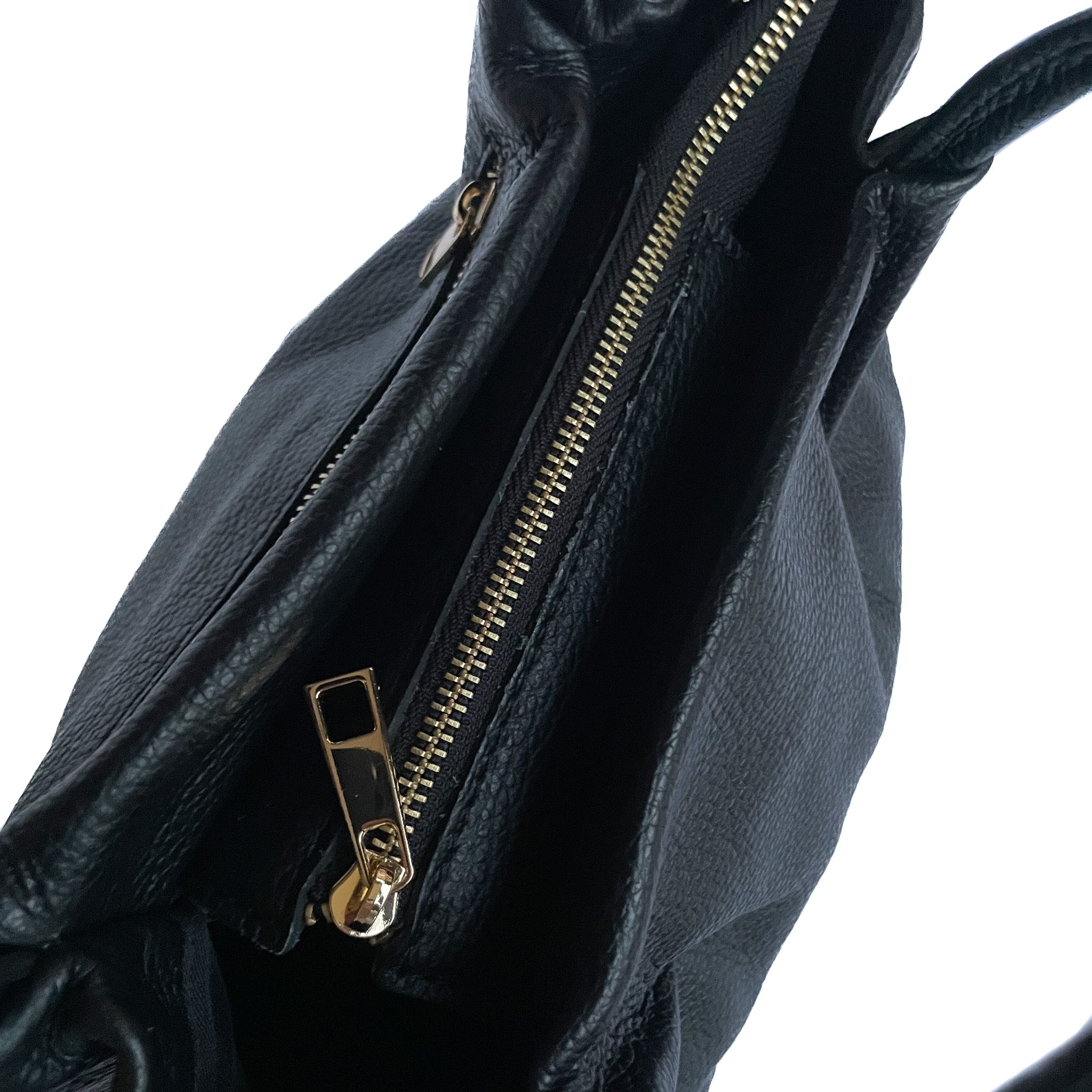 SEATTLE-BAG-borse-vista-sopra-cerniera-vitello-nero