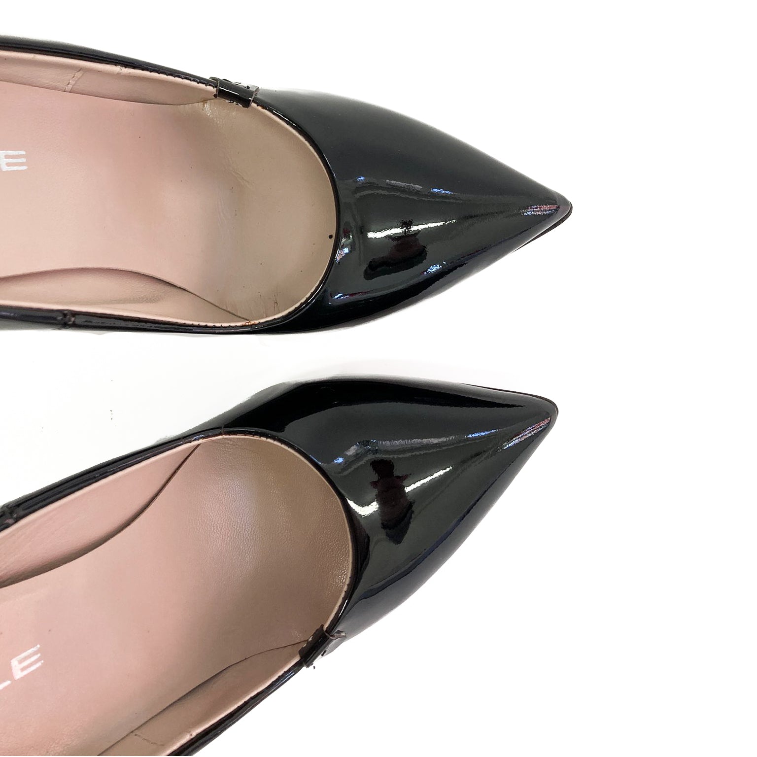 STEFY-decollete-vista-paio-sopra-vicino-vernice-nero-riporto-laterale