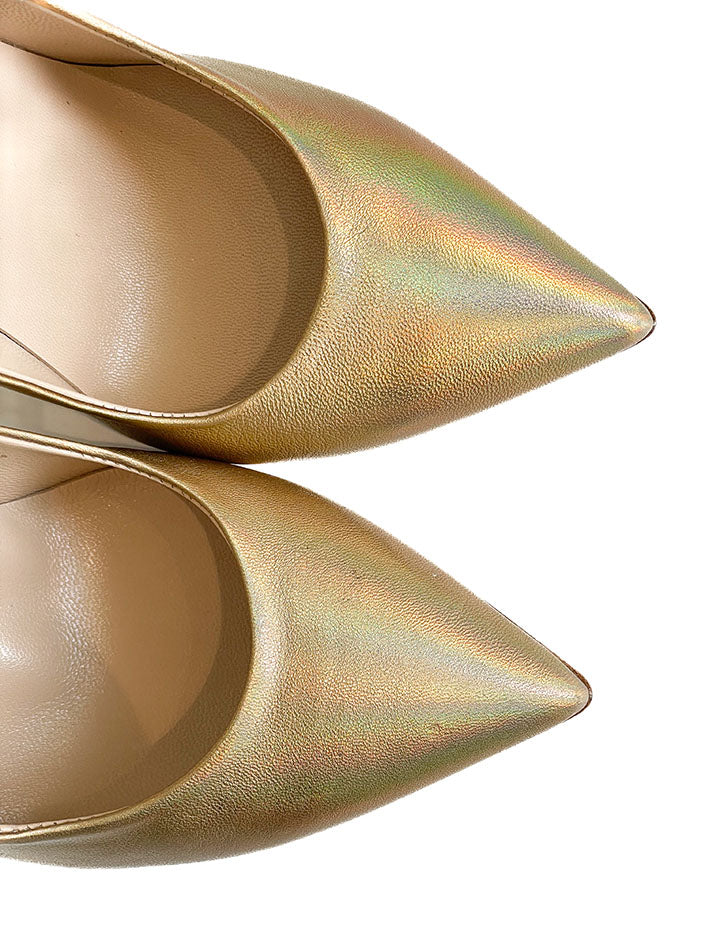 STEFY-decollete-vista-punta-vicino-laminato-oro-cangiante