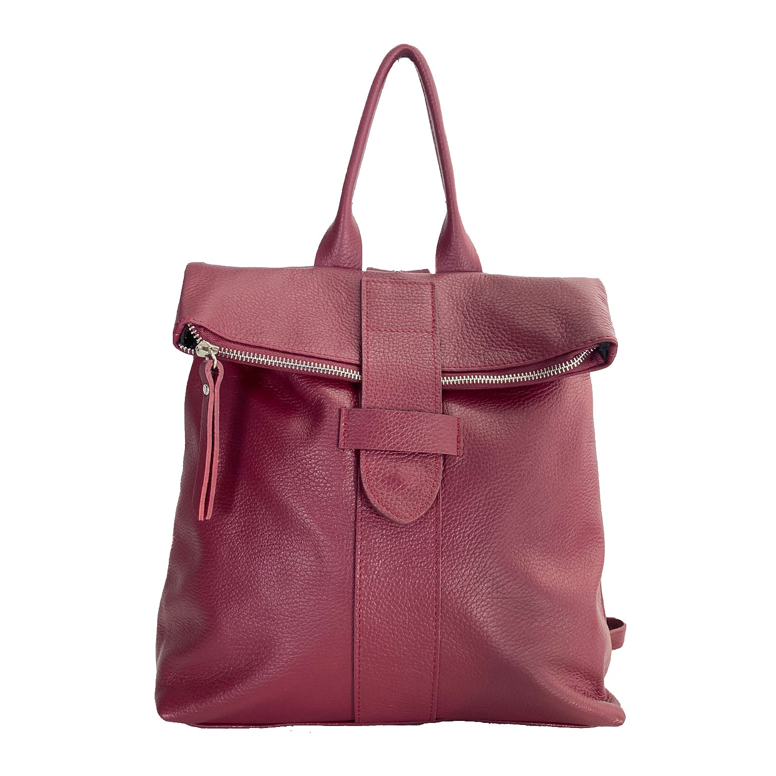 STOCCARDA-BAG-borse-zaino-vista-frontale-vitello-bordeaux