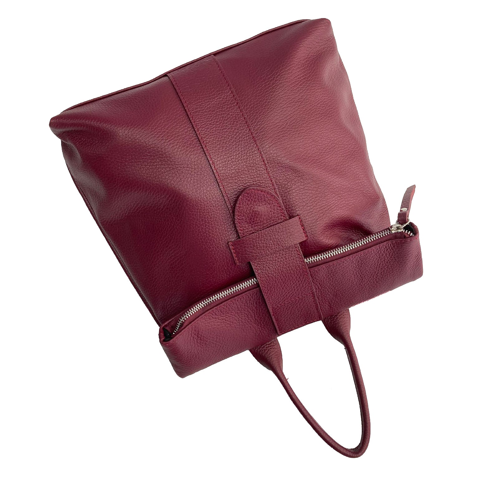 STOCCARDA-BAG-borse-zaino-vista-sdraiato-sopra-vitello-bordeaux