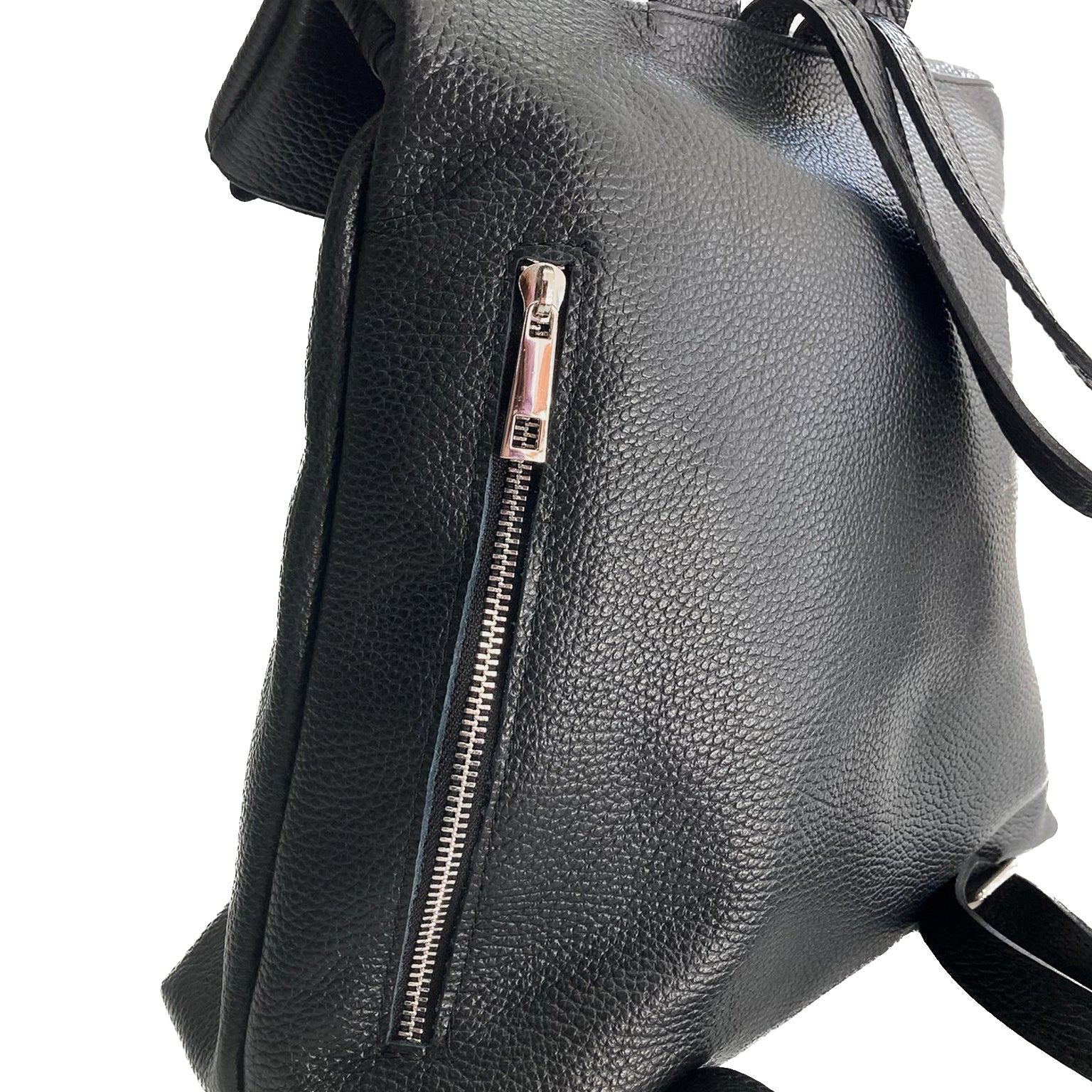 STOCCARDA-BAG-borse-zaino-vista-laterale-zip-posteriore-vitello-nero