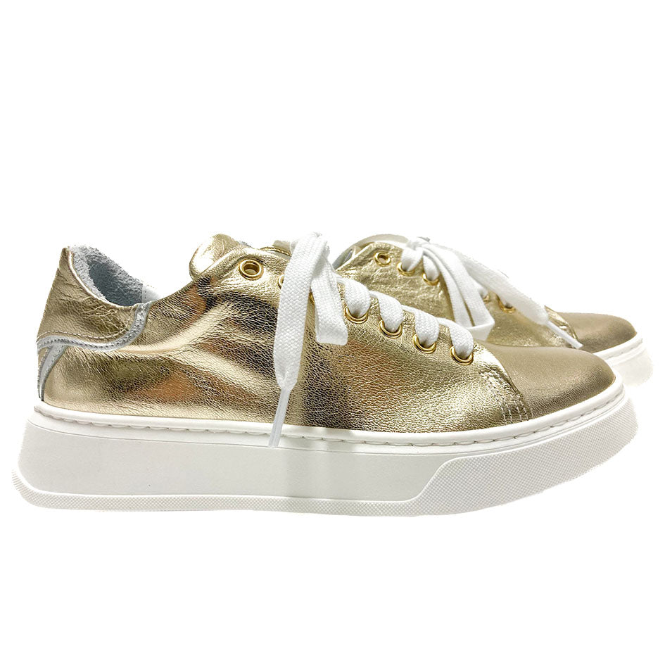 VALERIE-sneakers-vista-laterale-paio-laminato platino-laminato-argento