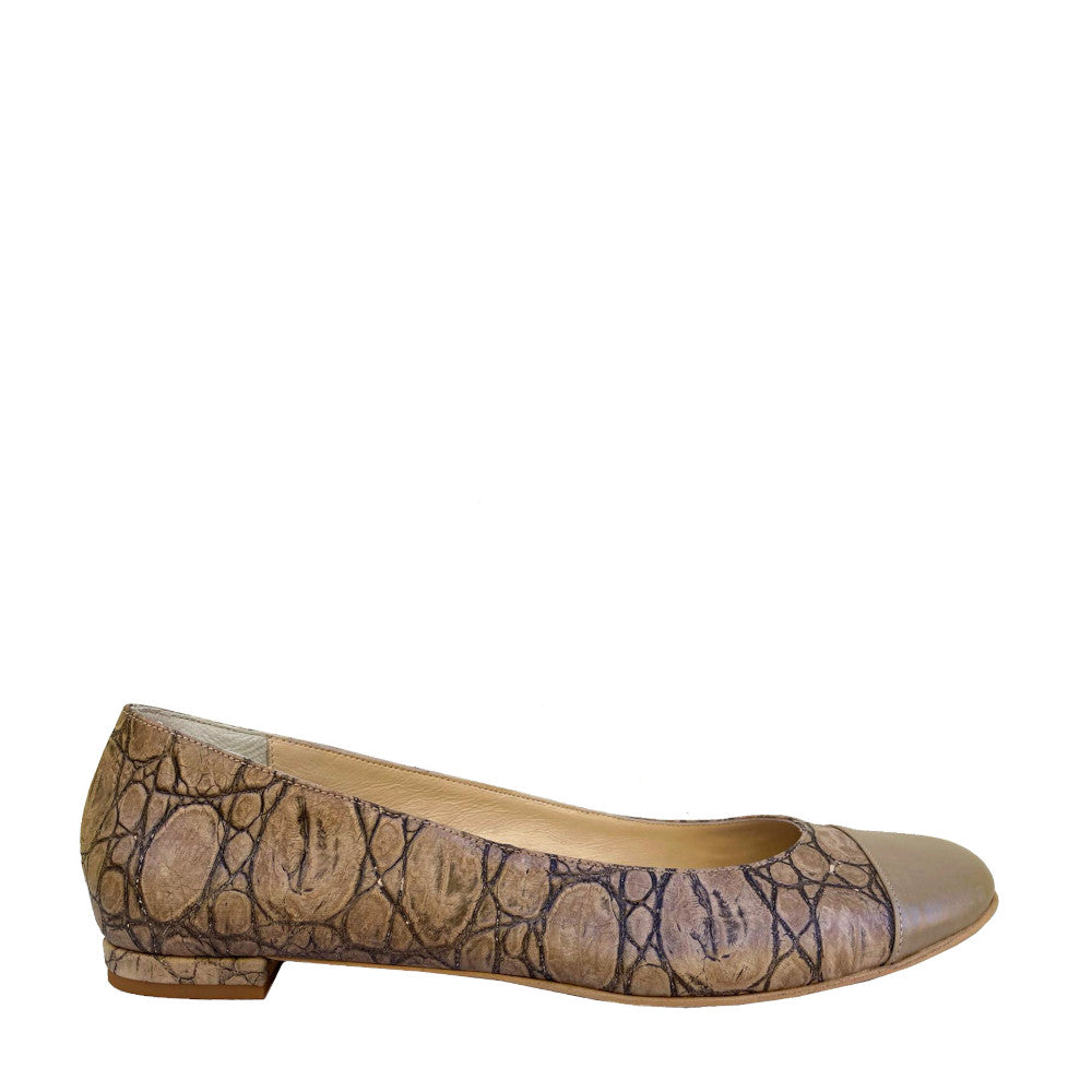 CELINE-ballerina-vista-laterale-singola-cocco-roccia-punta-tortora