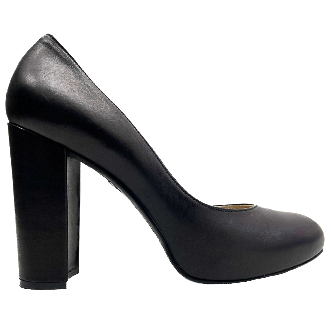 ZUMA-decollete-punta-tonda-vista-laterale-singola-nappa-nera