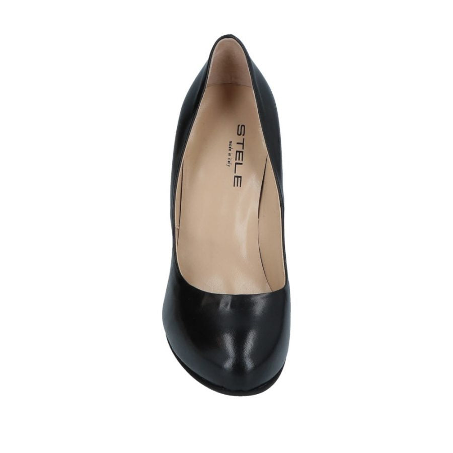 ZURINE-decollete-punta-tonda-vista-punta-frontale-nappa-nera