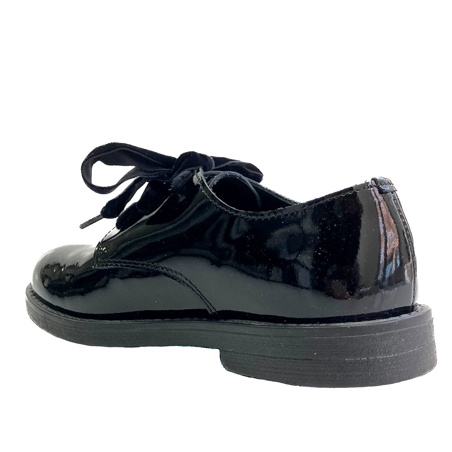 BIENVENIDA-francesina-vista-tallone-lacci-velluto-vernice-nera