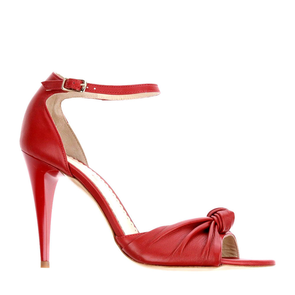 YVONNE-sandali-vista-laterale-singola-nappa-rossa-made-in-italy