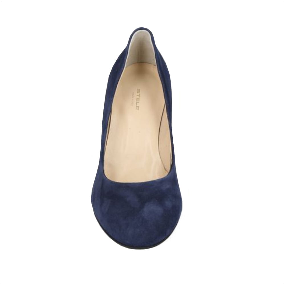 GENNANA-decollete-vista-punta-frontale-singola-camoscio-blu-navy
