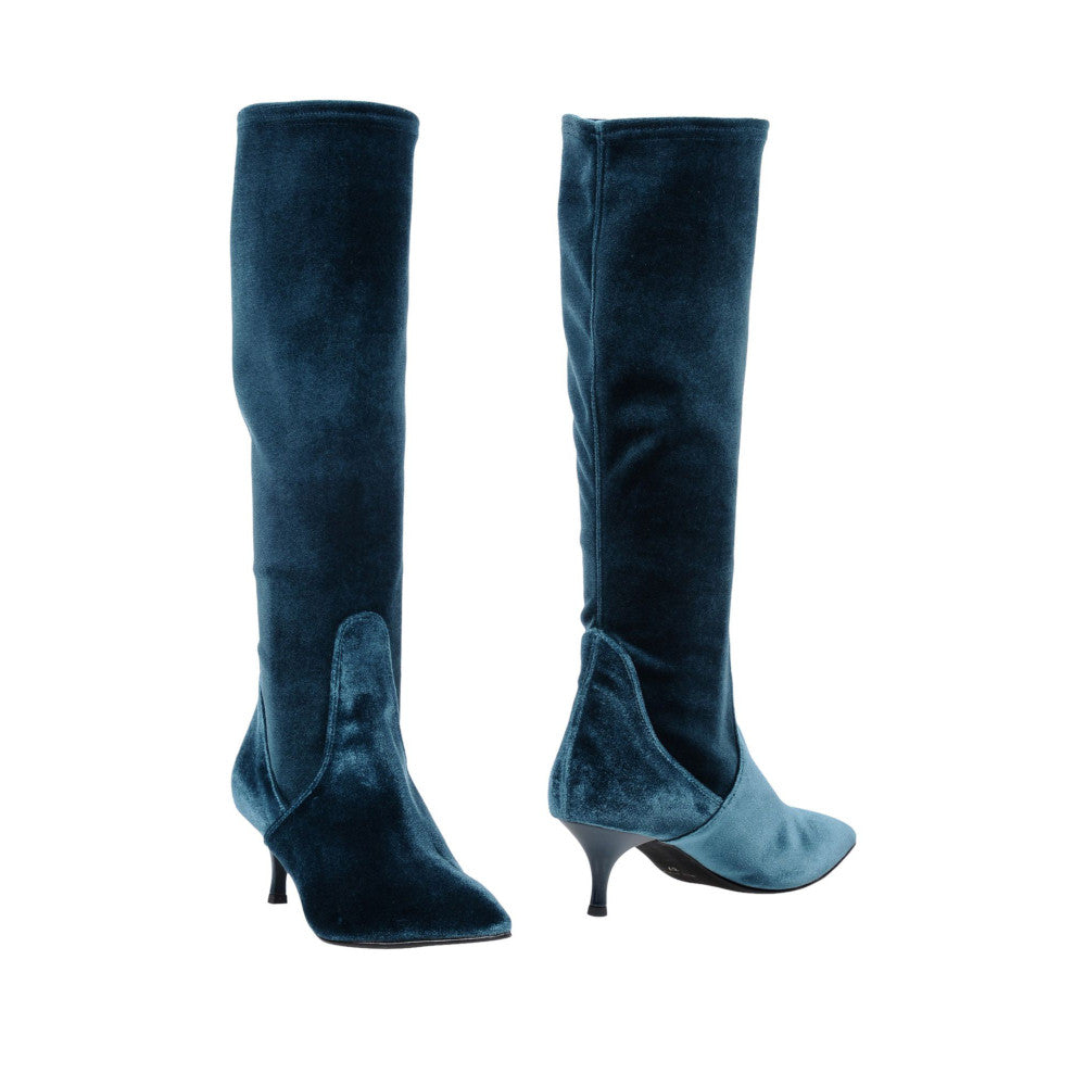 IKERNE-stivale-vista-punta-e-tacco-paio-velluto-elasticizzato-petrolio 