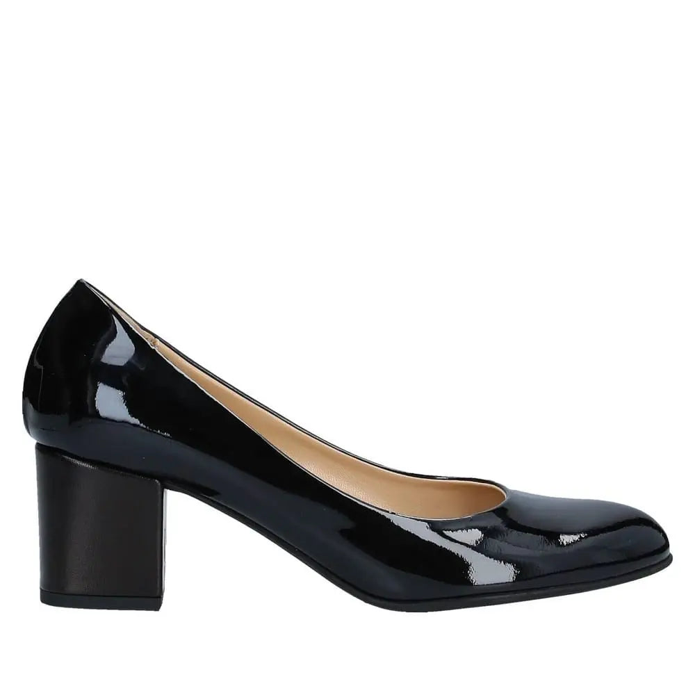 GENNANA-decollete-punta-tonda-vista-laterale-vernice-nera