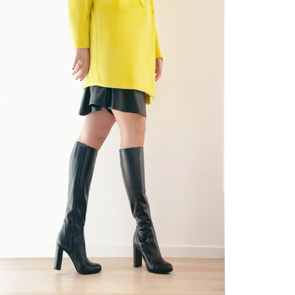 JAVIERA-stivale-vista-indossato-laterale-vitello-nero