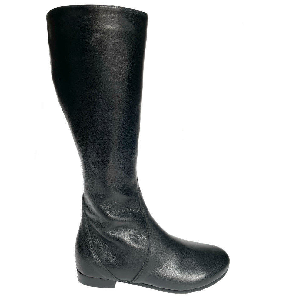 GREGORIA-stivale-vista-laterale-singola-vitello-nero