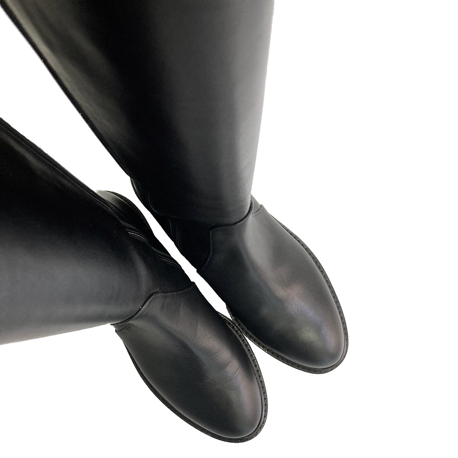 VANILLE-stivale-vista-punra-sopra-paio-vitello-nero