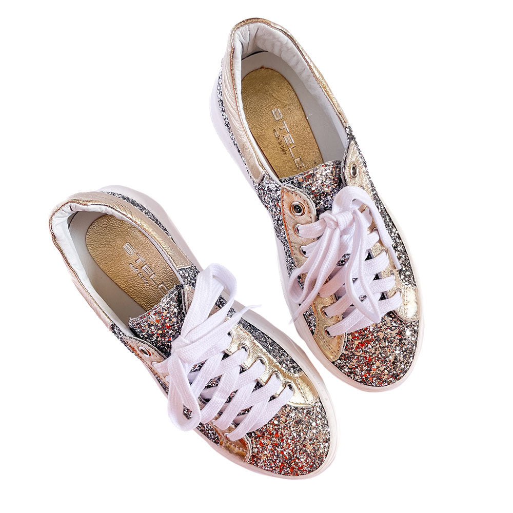 DUBLINO-sneakers-vista-punta-sopra-paio-laminato-platino-glitter-argento