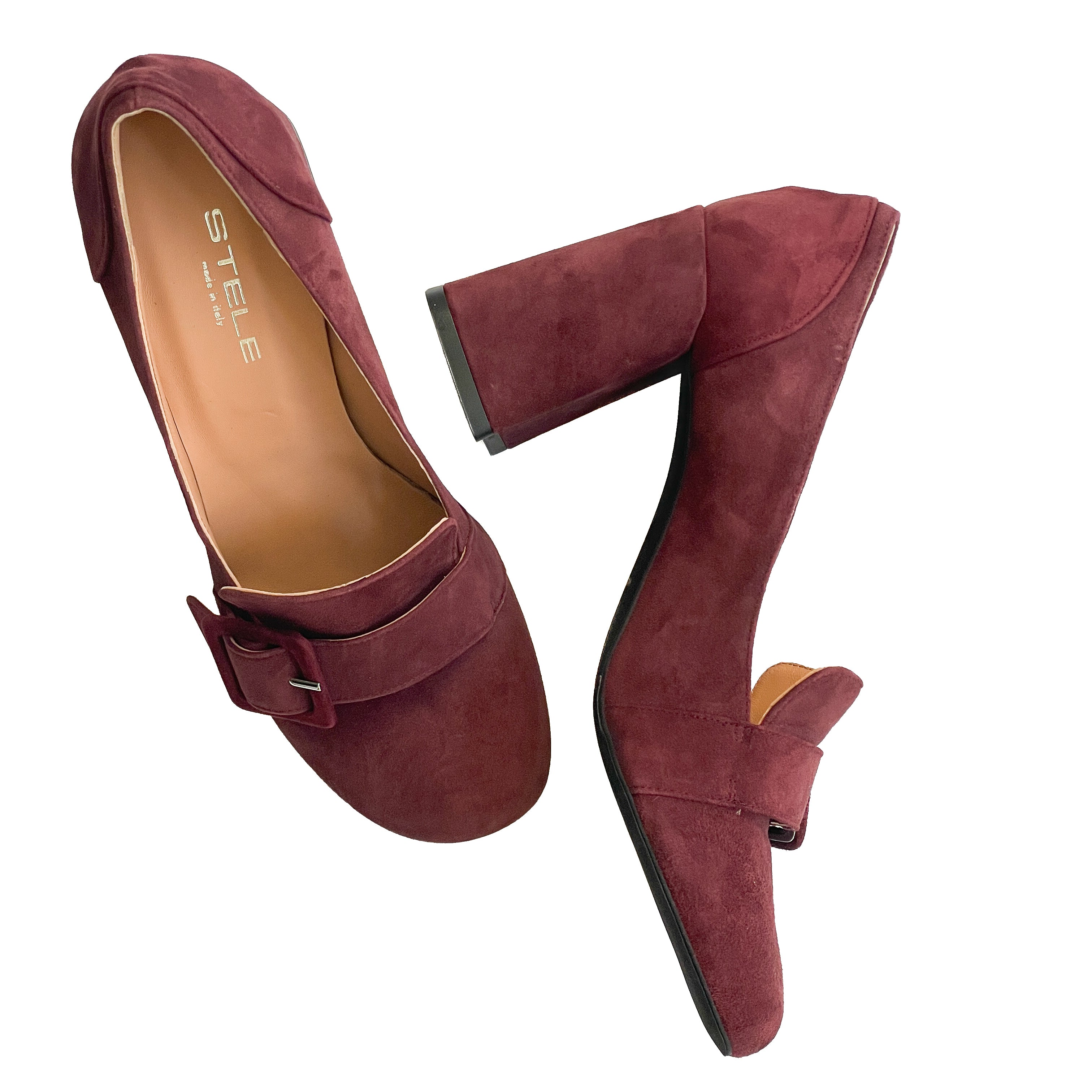MADRID-mocassino-con-tacco-vista-tallone-punta-sopra-paio-camoscio-bordeaux