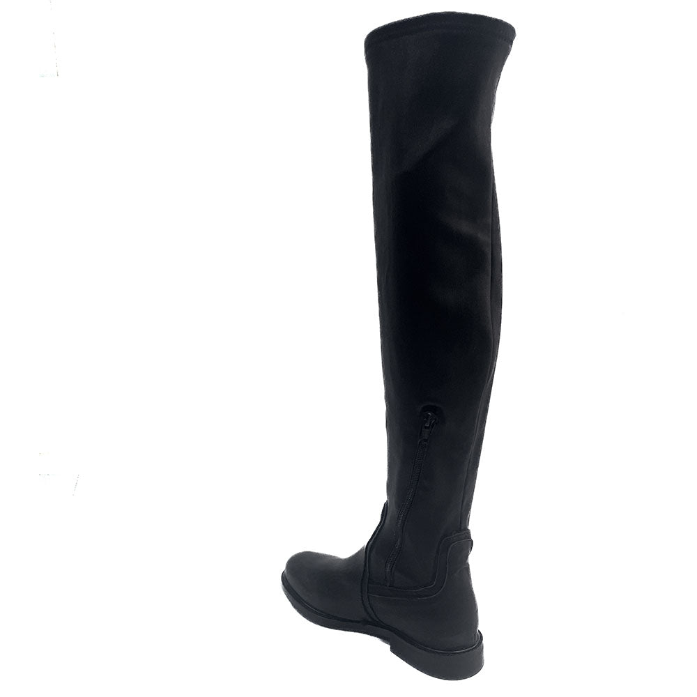 VALENCIA-stivale-alto-tallone-dietro-lontano-vitello-stretch-nero