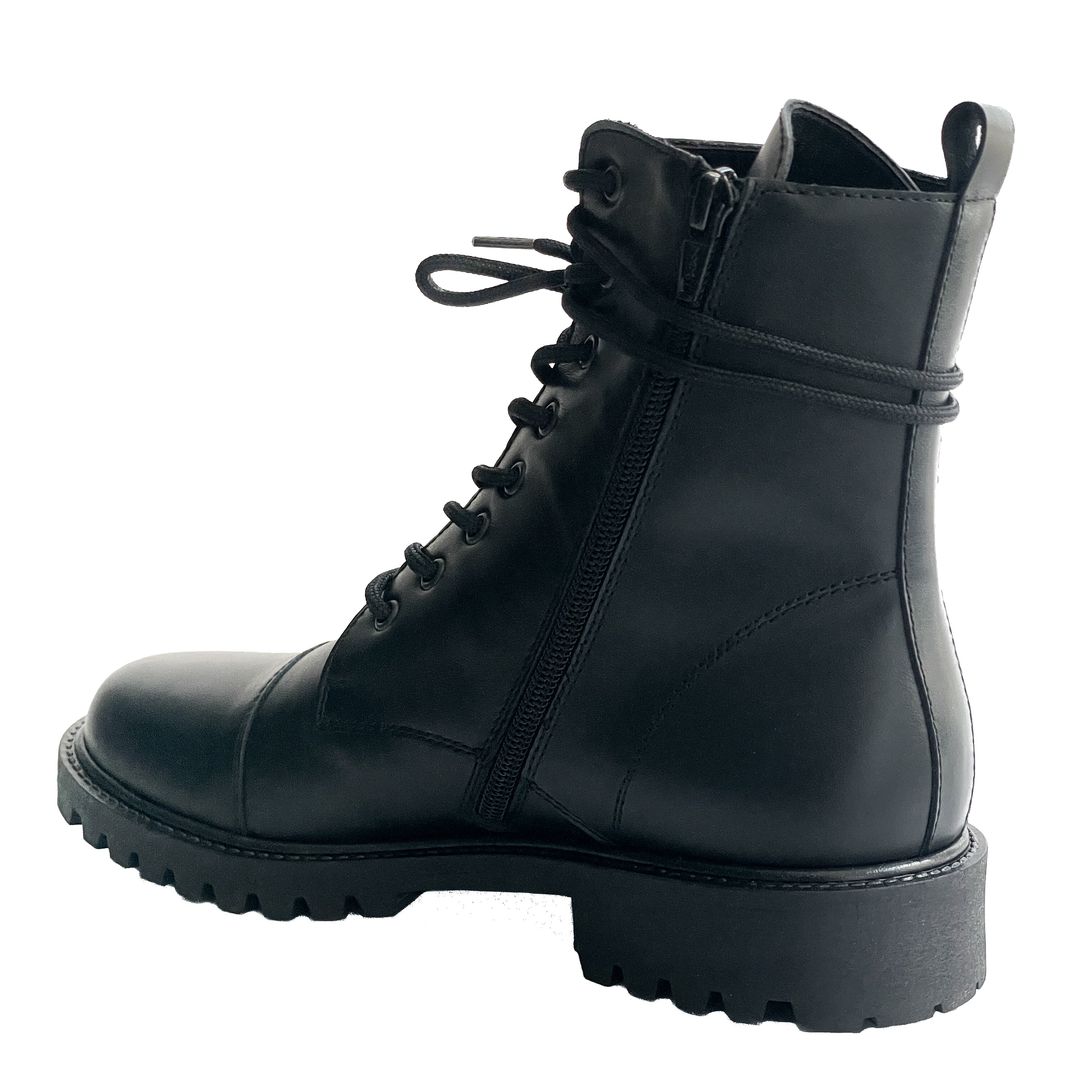 AMSTERDAM-anfibio-vista-dietro-stivaletto-donna-pelle-vitello-nero-suola-dentellata