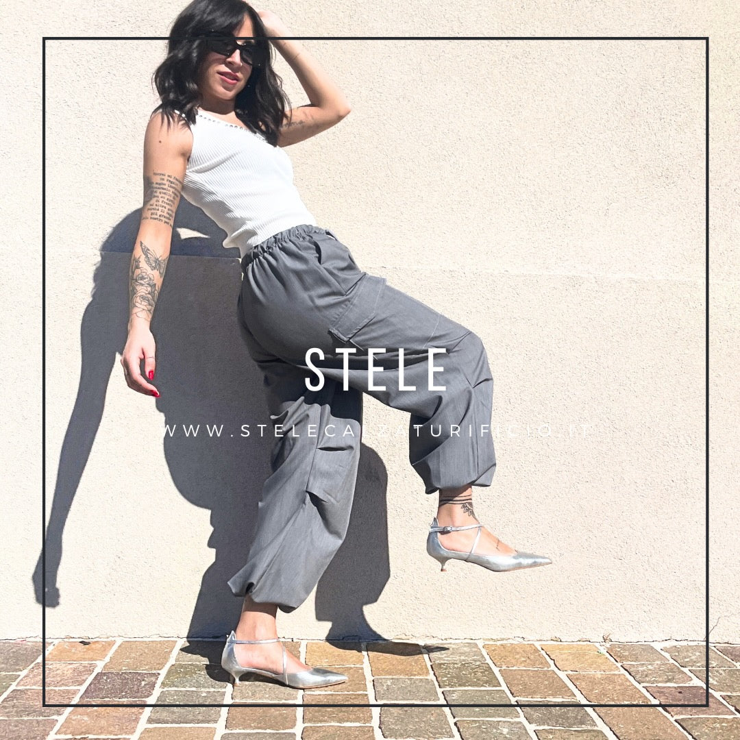 TOLOSA-slingback-vista-indossato-laterale-nappa-laminata-argento