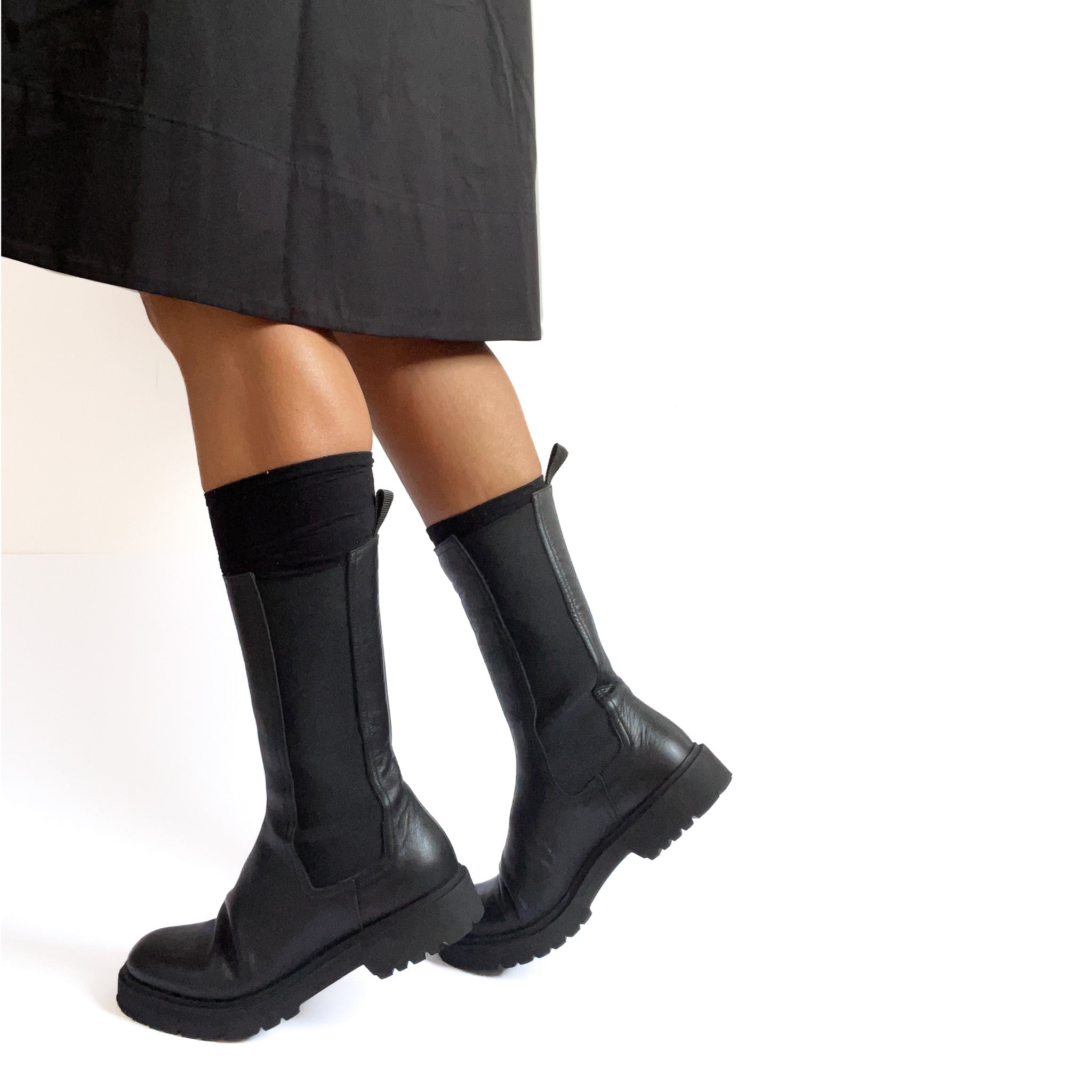 FIASTRA-beatles-vista-indossato-tallone-paio-vitello-nero