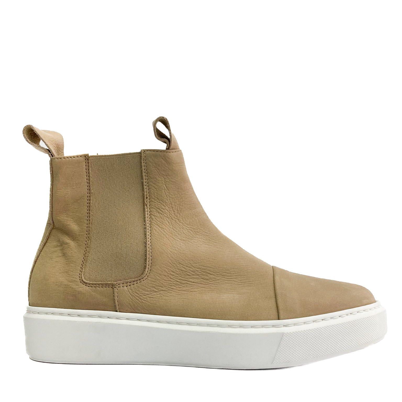 MEI-beatles-vista-laterale-singola-nabuk-sabbia-made-in-italy