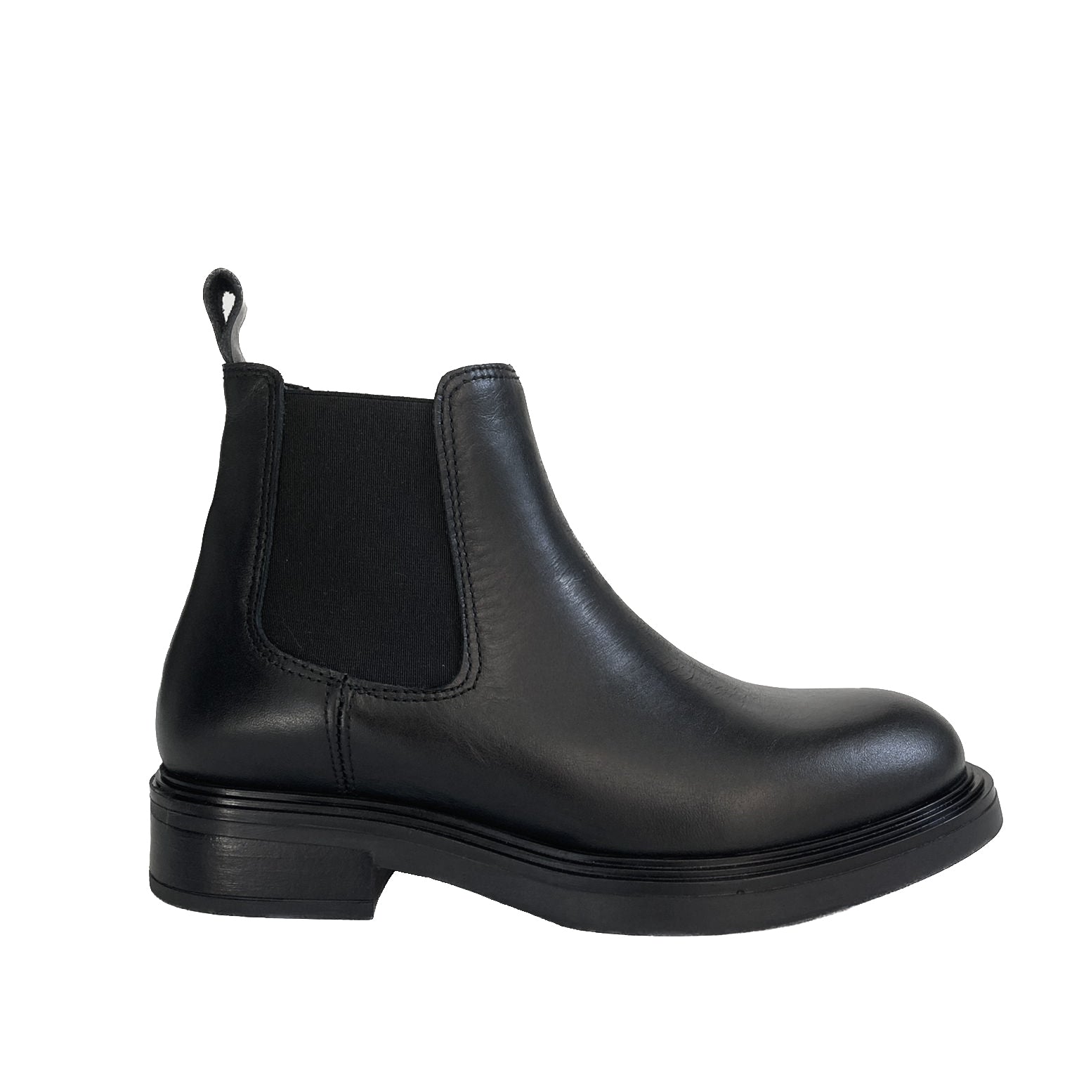 LIEGI-stivaletto-beatles-vista-laterale-vitello-nero