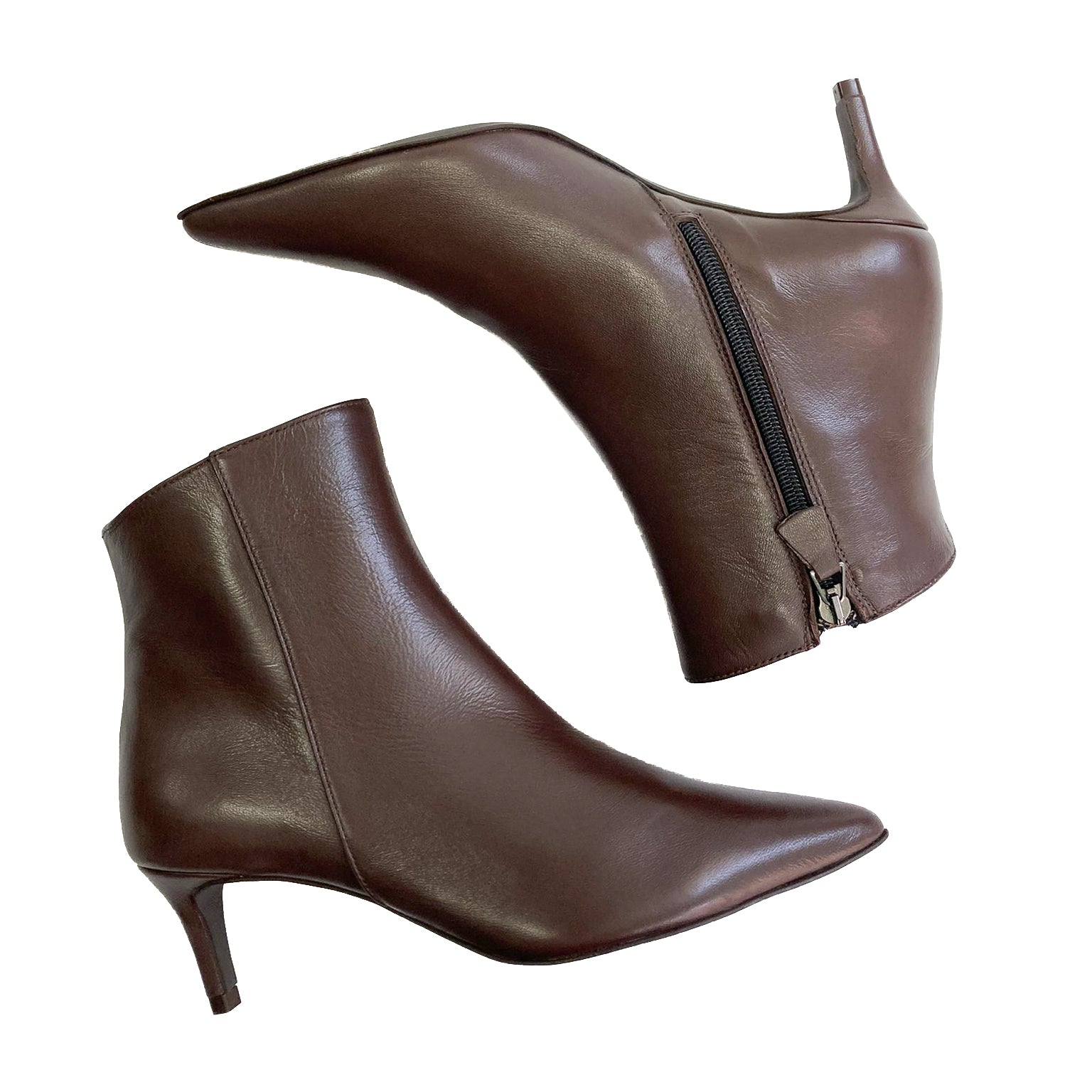 KELLY-tronchetto-stivaletto-vista-laterale-e-zip-nappa-cioccolato