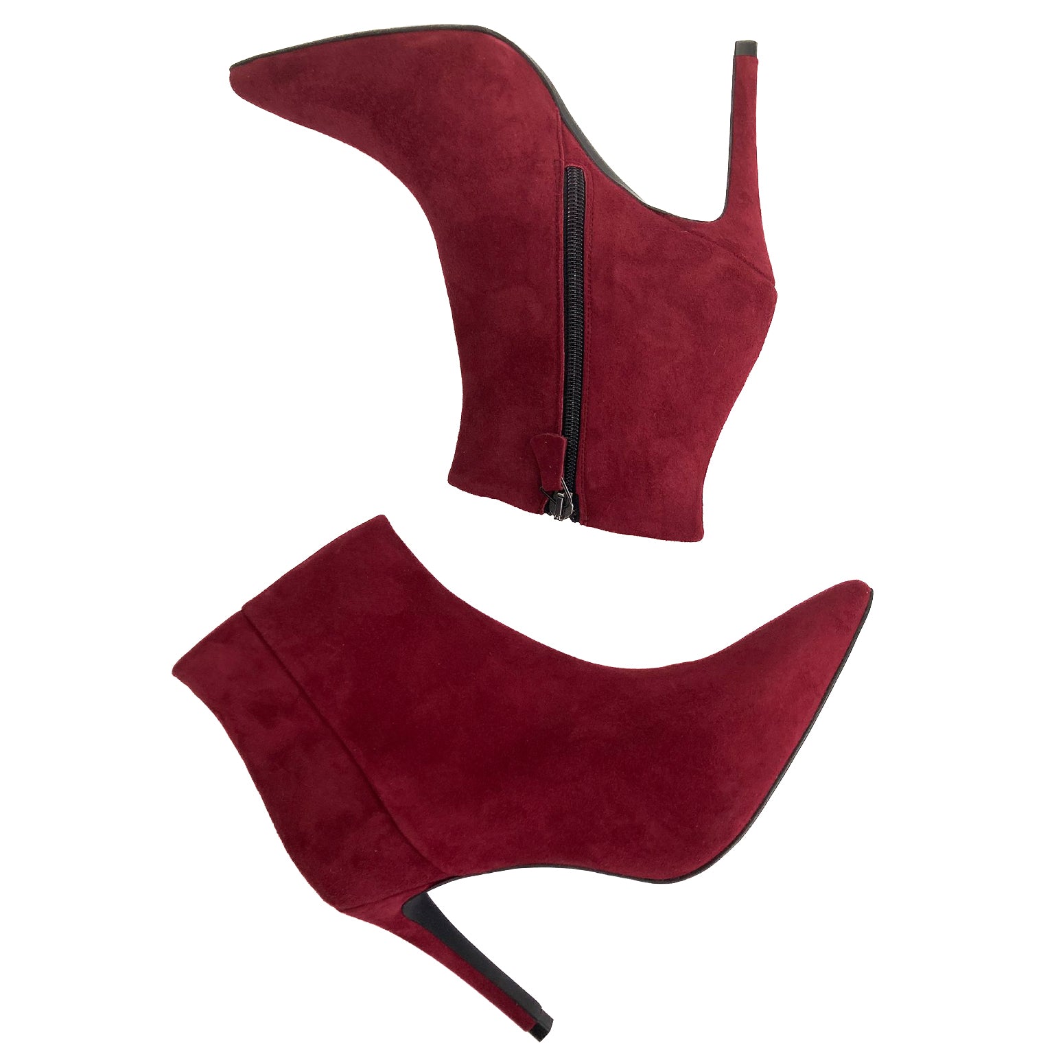 CLOE-tronchetto-stivaletto-vista-laterale-e-zip-camoscio-rubino