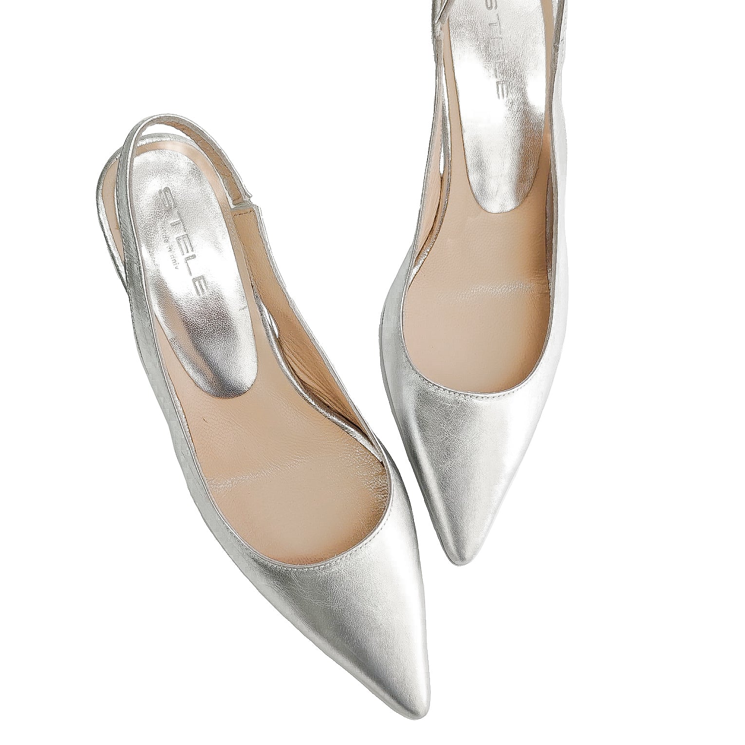 AGOSTINA-slingback-chanel-vista-punta-sopra-paio-laminato-platino