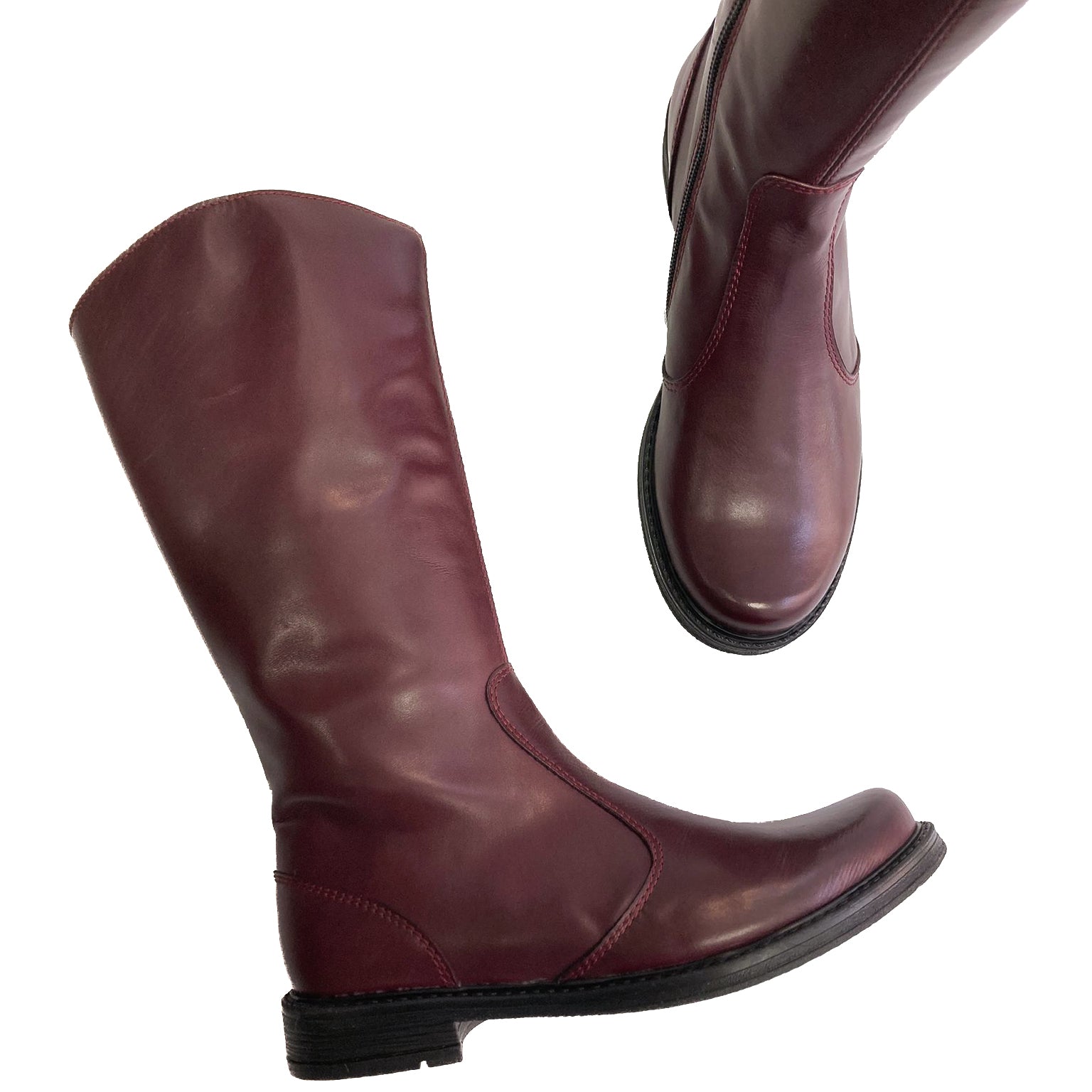INOCENCIA-stivale-vista-laterale-e-punta-sopra-paio-vitello-bordeaux