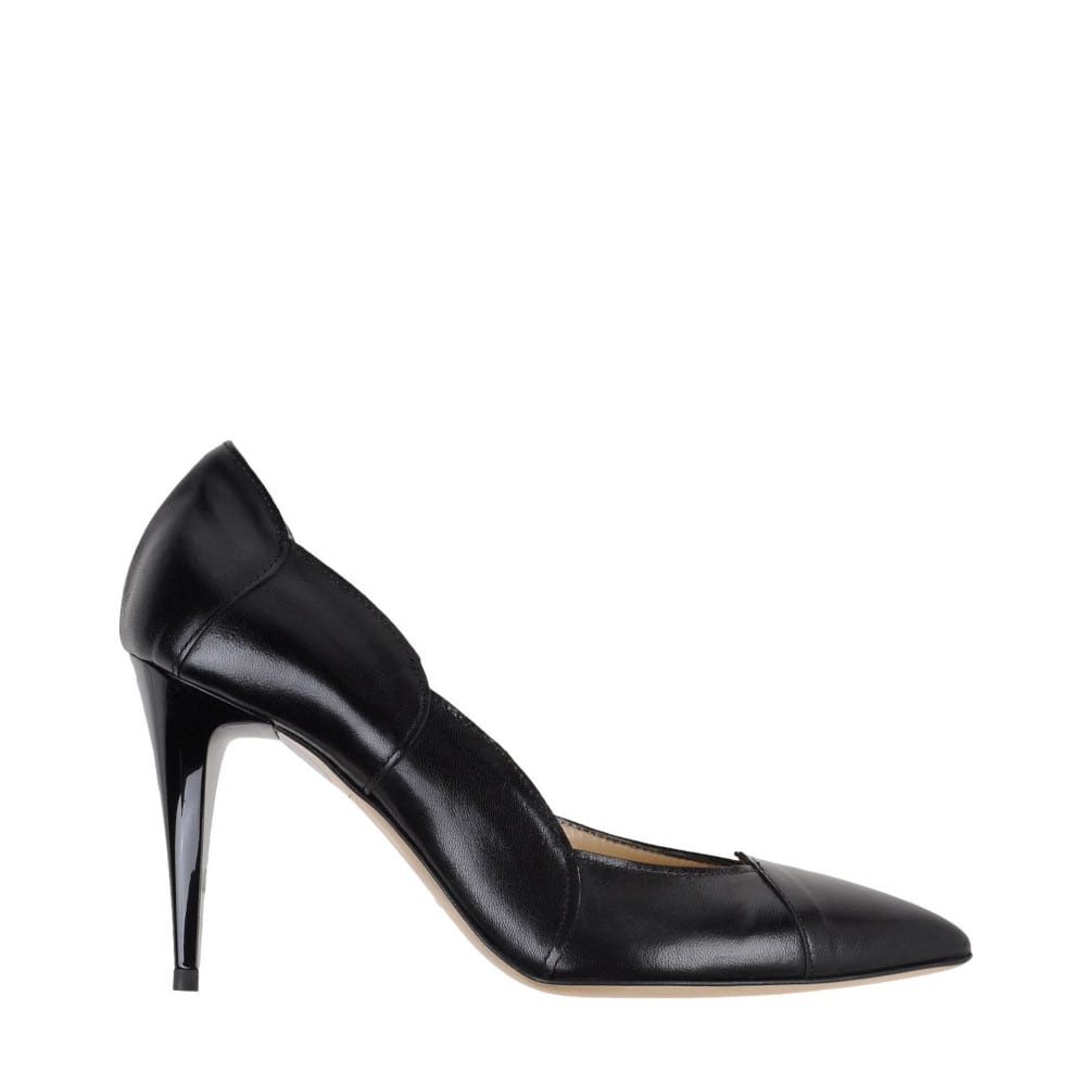 KASHASHA-decollete-vista-laterale-singola-capretto-nero-made-in-italy