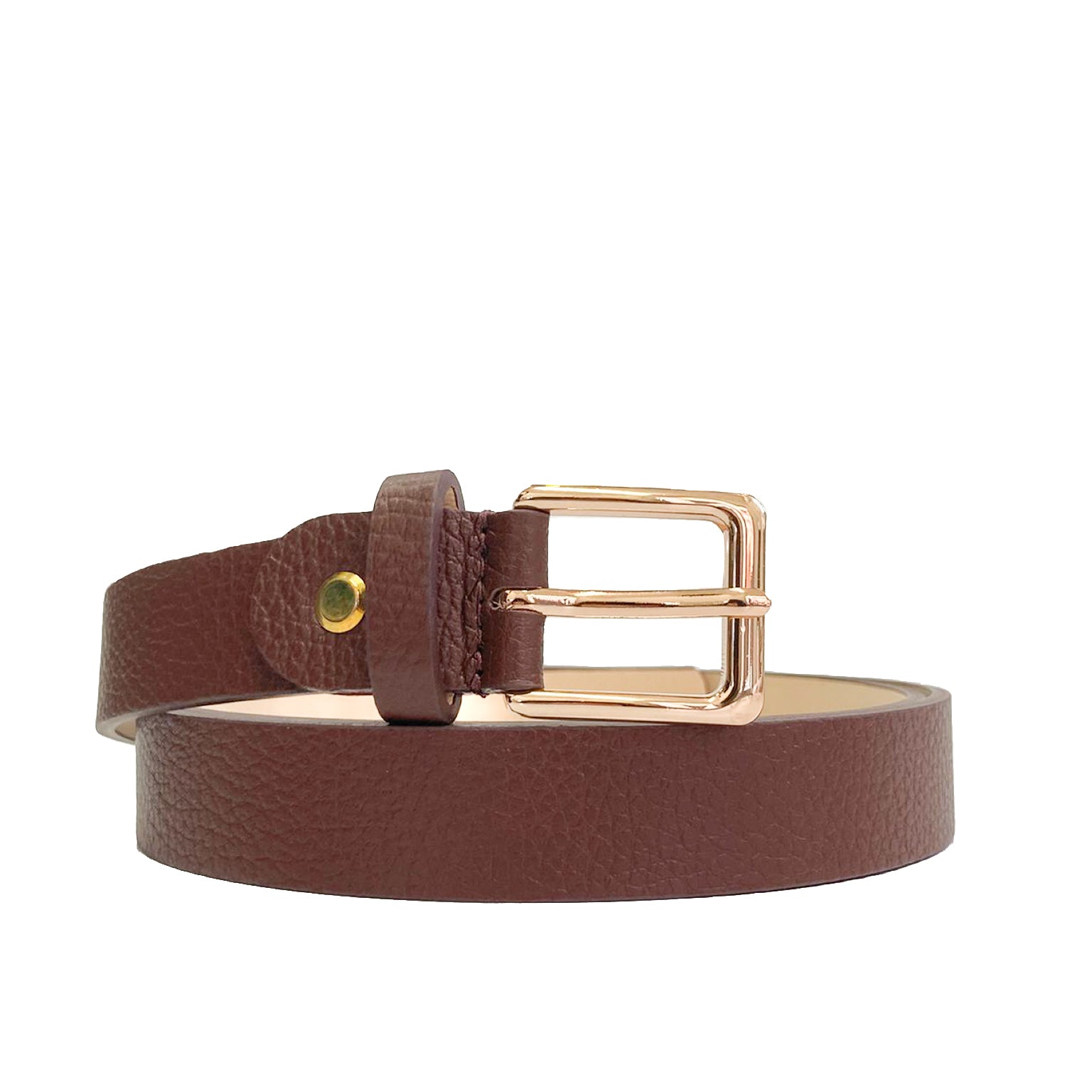 EMILIE-BELT-accessori-cinta-vista-frontale-vitello-cioccolato