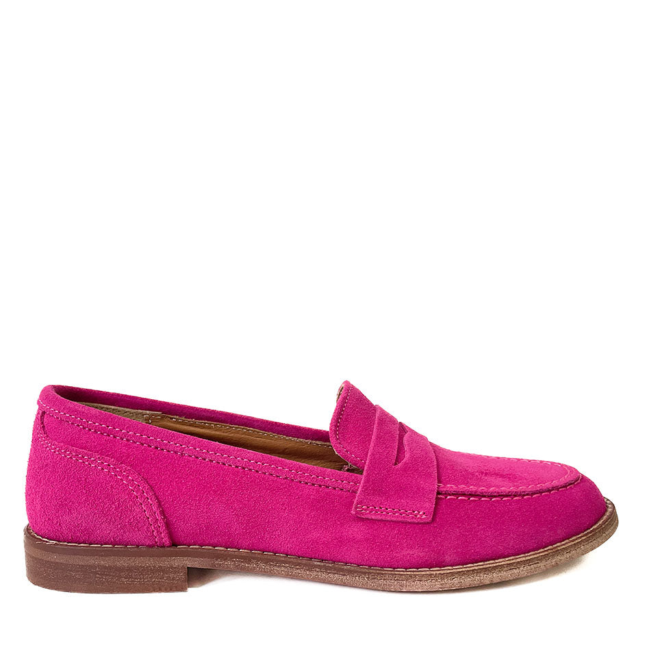 ACHILLEA-mocassino-vista-laterale-camoscio-fucsia