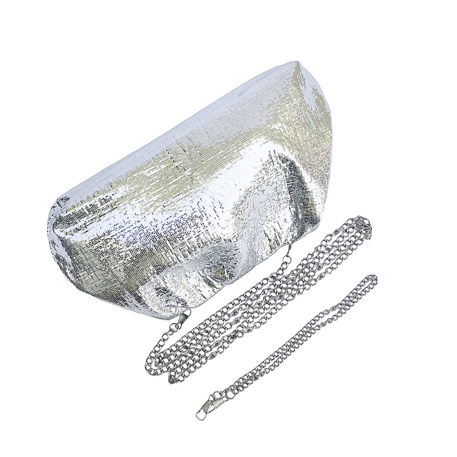AURORA-BAG-pochette-vista-sopra-tracolla-tessuto-lurex-argento