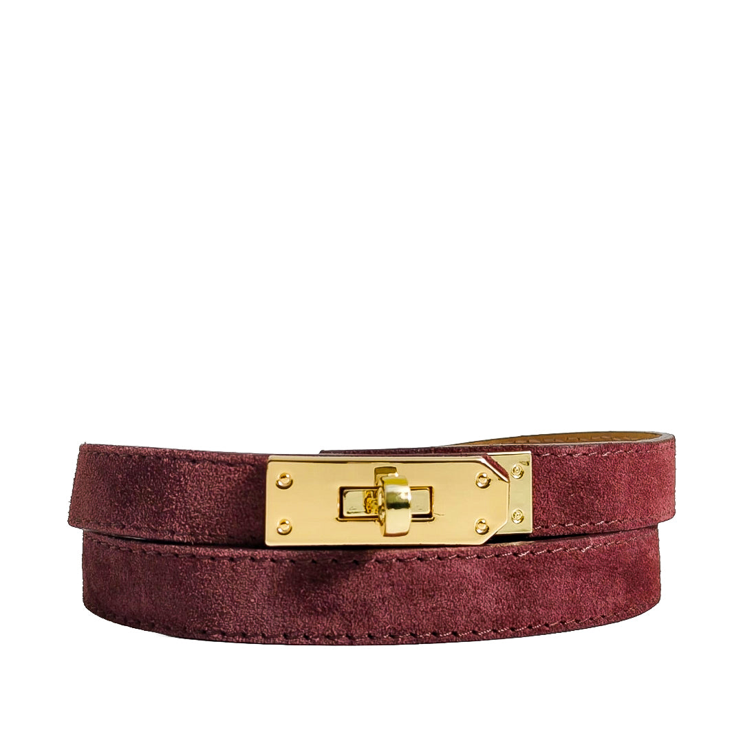 Cassandra Belt Camoscio Bordeaux