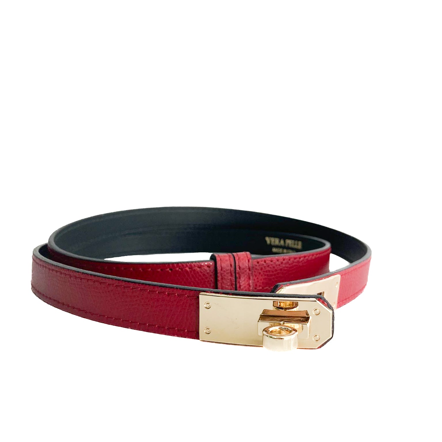 Cassandra-belt-vitello-rosso-scuro-regolabile-pelle-vista-frontale-aperta