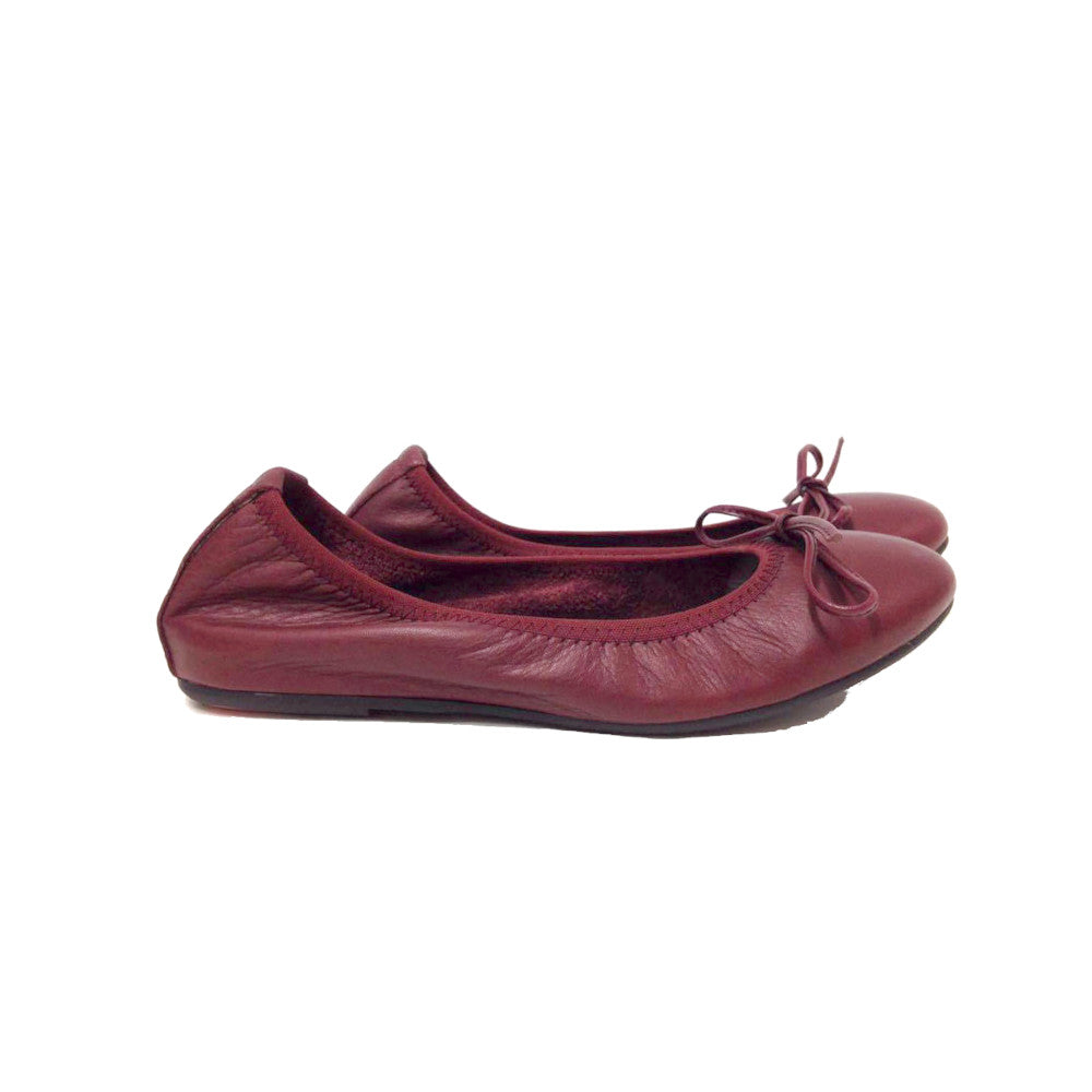 CATHERINE-ballerina-vista-laterale-paio-nappa-bordeaux