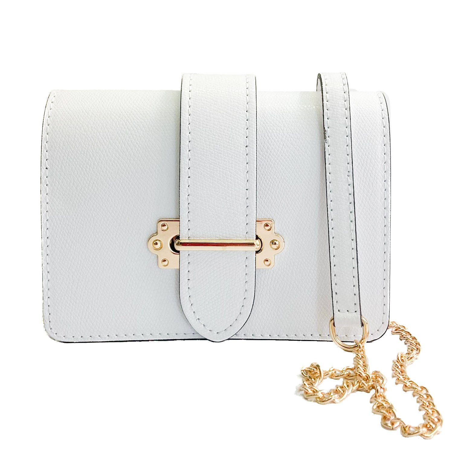 CREMONA-BAG-borsa-pochette-marsupio-vista-frontale-tracolla-vitello-bianco