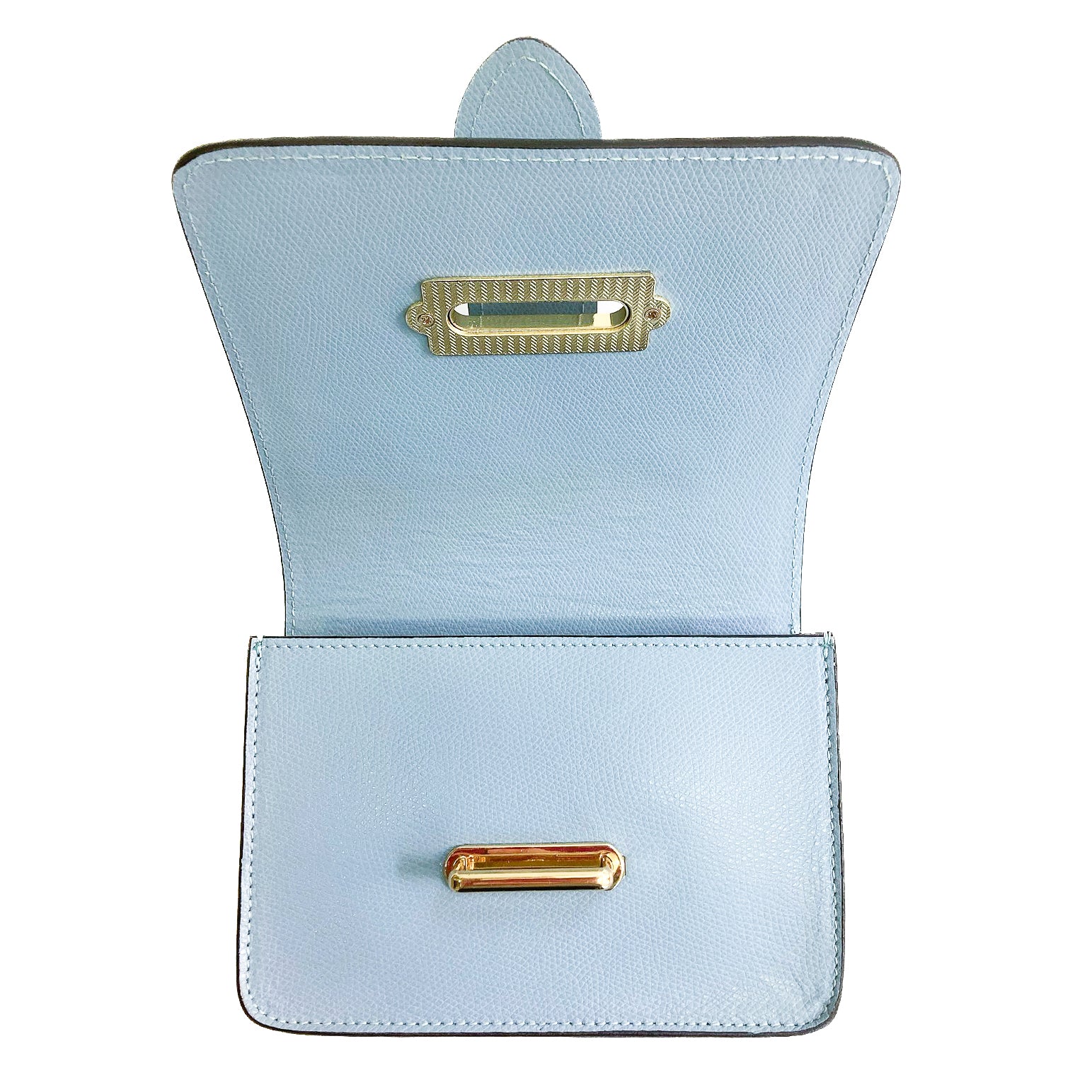 CREMONA-BAG-borsa-pochette-marsupio-vista-sopra-aperta-vitello-celeste