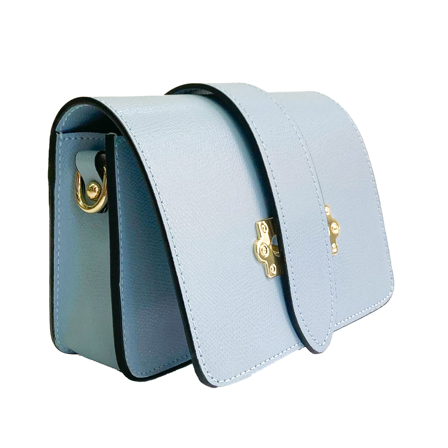 CREMONA-BAG-borsa-pochette-marsupio-vista-laterale-aperta-vitello-celeste